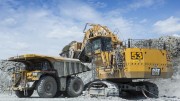 Mining trucks at Osisko's Canadian Malartic gold mine in Quebec's Abitibi region. Credit: Osisko Mining