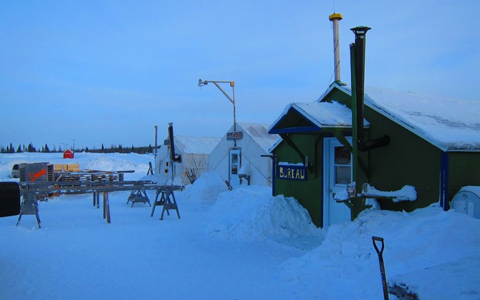 The exploration camp at Virginia Mines' Coulon copper-zinc-lead-silver project in Quebec's James Bay region. Credit:  Virginia Mines