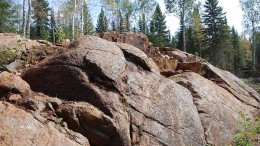 An outcrop at Probe Mines' Borden gold project near Chapleau, Ontario. Credit: Probe Mines