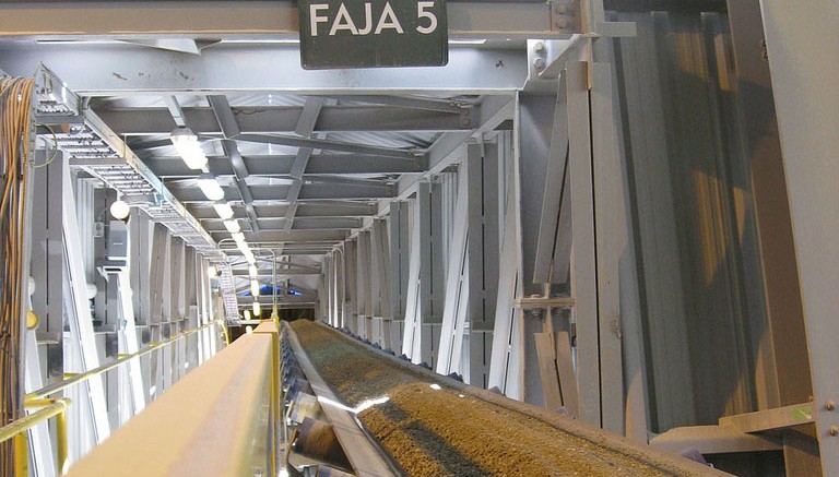 A conveyor belt at McEwen Mining's San Jos mine in Argentina. Credit: McEwen Mining