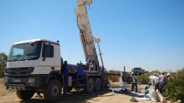 A reverse-circulation drill at the North Kao deposit, part of True Gold Mining's Karma gold project in Burkina Faso. Credit: True Gold