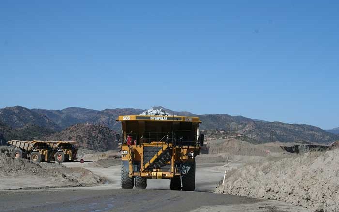 A haul truck at Capstone Mining's Pinto Valley copper-moly-silver mine in Arizona. Credit: Capstone Mining