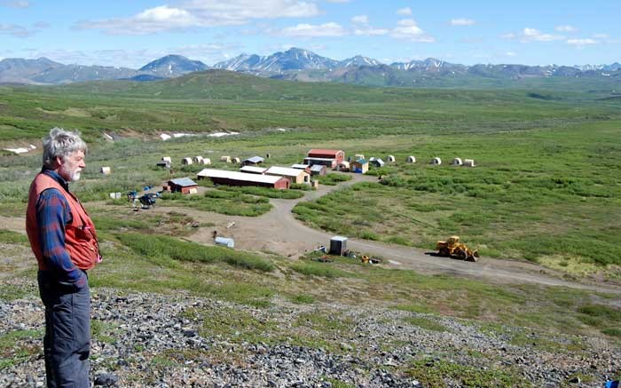 Joe Britton, Zazu Metals' vice-president of exploration, at the Lik zinc project in northwestern Alaska. Credit: Zazu Metals