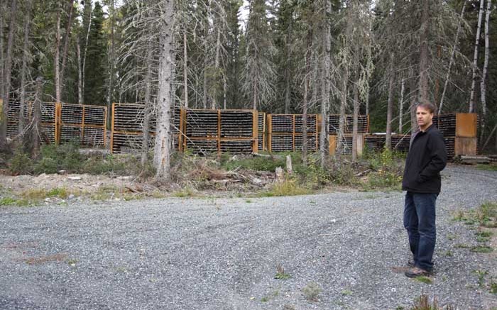 Rockcliff Resources CEO Kenneth Lapierre at a core-storage facility in Snow Lake, Manitoba. Credit: Rockcliff Resources