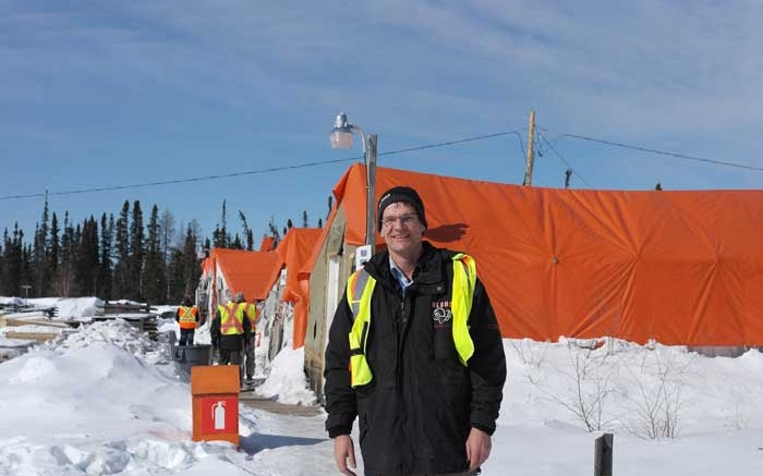 Mega Precious Metals president and CEO Glen Kuntz at the Monument Bay gold project in northeast Manitoba. Photo by Anthony Vaccaro.