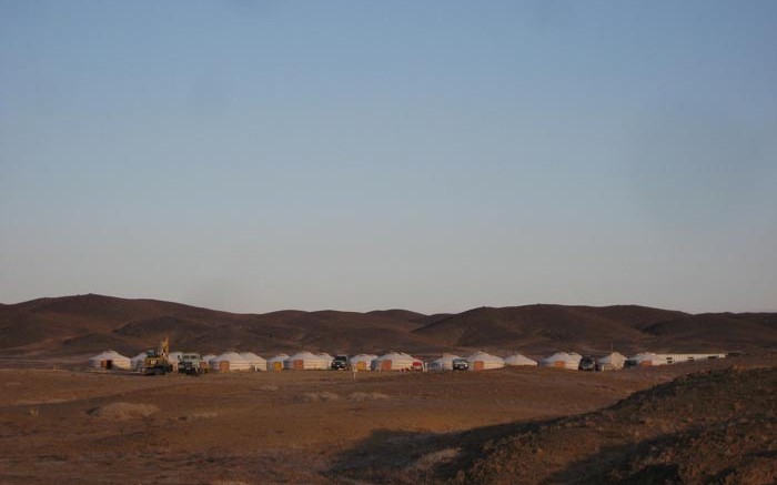 The camp at Kincora Copper's Bronze Fox copper-gold project in southeast Mongolia. Credit: Kincora Copper