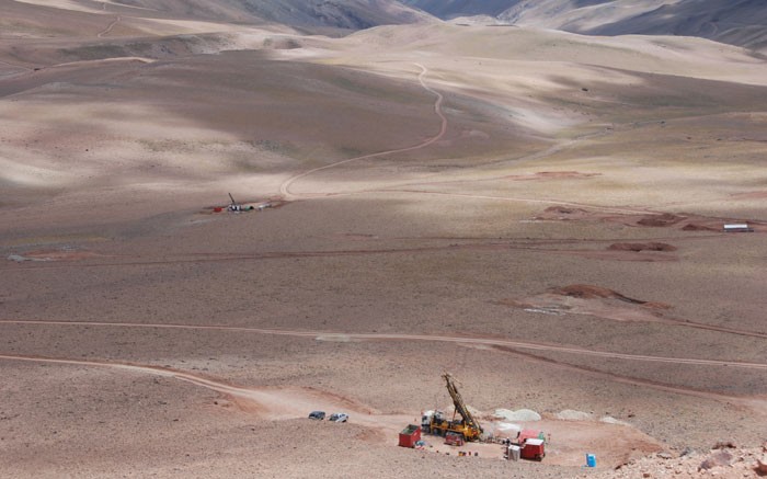 A panoramic view of Exeter Resource's Caspiche project in northern Chile. Credit: Exeter Resource