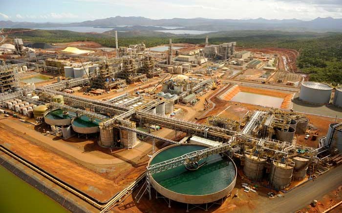 Vale's Goro nickel mine on the island of New Caledonia, a special collectivity of France, in the southwest Pacific Ocean. Credit: Vale