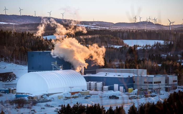 Orbite Aluminae's high-purity alumina plant in Cap-Chat, Quebec, which is expected to hit commercial production next year. Credit: Orbite Aluminae