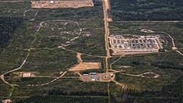 An aerial view of Total's Joslyn North Mine oilsands project in Alberta. Credit: Total E&P Canada