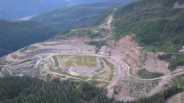 The historic pit at Avanti Mining's Kitsault molybdenum project, 140 km north of Prince Rupert, British Columbia. Credit: Avanti Mining