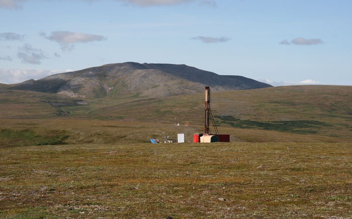 A drill rig at Northern Dynasty Minerals' Pebble project  in Alaska's Bristol Bay. Credit: Northern Dynasty Minerals