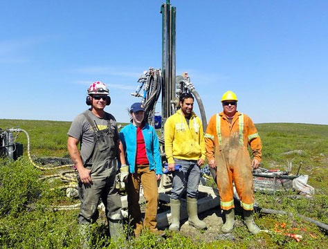 The basal till sampling crew at Kennady Diamonds' Kennady North project in the Northwest Territories. Credit: Kennady Diamonds