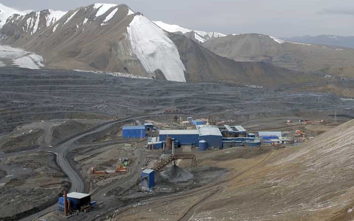 Centerra Gold's flagship Kumtor gold mine in the Kyrgyz Republic, 350 km southwest of the capital Bishkek.  Credit: Centerra Gold