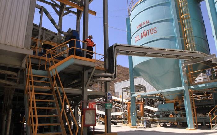 The processing plant at Endeavour Silver's Bolanitos silver mine in Guanajuato state, Mexico. Credit:  Endeavour Silver