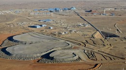 Turquoise Hill Resources' Oyu Tolgoi gold-copper mine in Mongolia, 80 km north of the Mongolia-China border. Credit: Turquoise Hill Resources