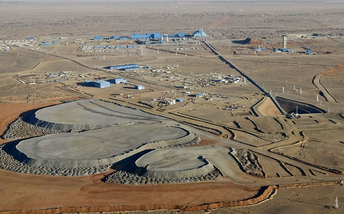 Turquoise Hill Resources' Oyu Tolgoi gold-copper mine in Mongolia, 80 km north of the Mongolia-China border. Credit: Turquoise Hill Resources