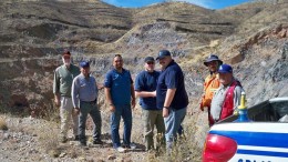 GoGold Resources' geological team in 2014 at the Santa Gertrudis project in Mexico. Credit: GoGold Resources.