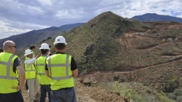 Analysts touring Santacruz Silver Mines' San Felipe silver-lead-zinc project in Sonora, Mexico. Credit: Santacruz Silver Mines