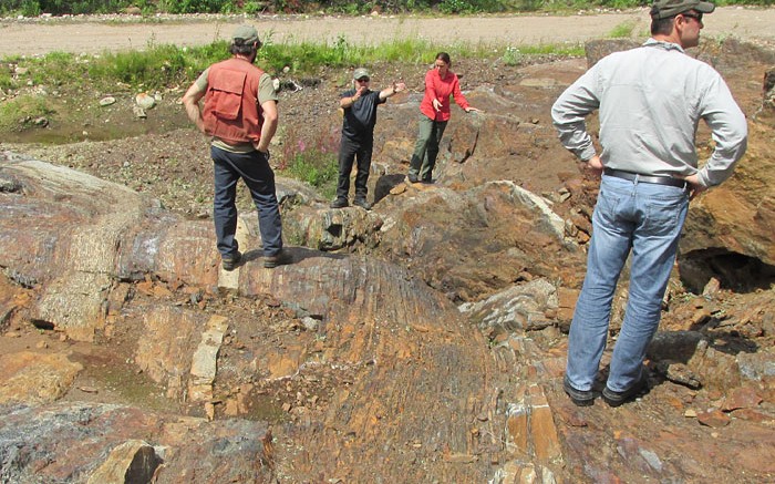 The geology team at Arianne Phosphate's Lac  Paul phosphate project, 200 km north of Saguenay, Quebec. Credit: Arianne Phosphate