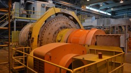 A ball mill at the Sigma-Lamaque gold-processing plant in Val-d'Or, Quebec.