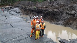 Geologists at Arianne Phosphate's planned mine site at the Lac  Paul phosphate project in Quebec. The firm received a $2-million investment from the Quebec government in September. Credit:  Arianne Phosphate