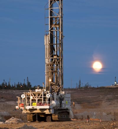 A drill at De Beers' Victor diamond mine in Ontario's James Bay Lowlands. Credit: De Beers