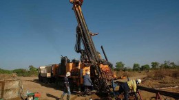 Drillers at an Orbis Gold drill site in Burkina Faso. Credit: Orbis Gold