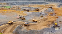 Equipment in Acacia Mining's North Mara open-pit gold mine in northeast Tanzania. Credit: Acacia Mining