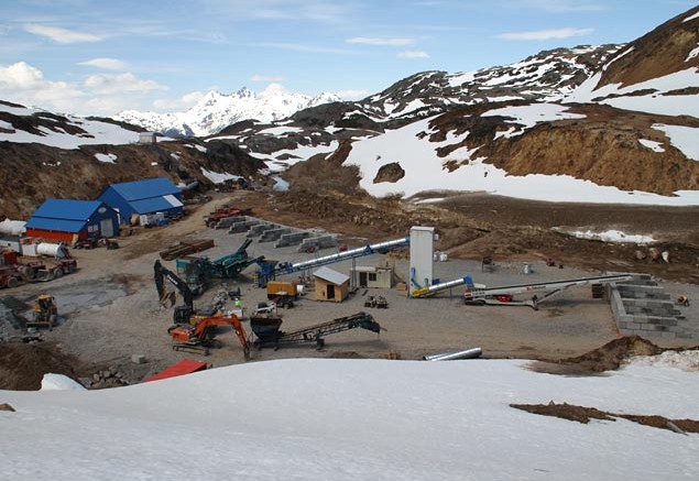 The mining camp at Pretium Resources' Brucejack gold project in northwestern British Columbia. Credit: Pretium Resources