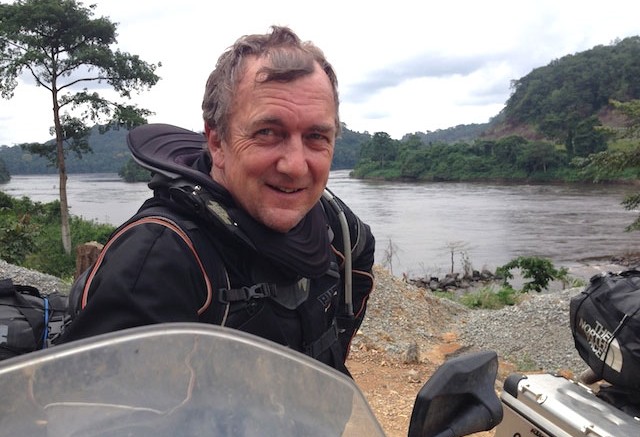 Mark Bristow, chief executive officer of Randgold Resources, during a motorcycle charity tour that raised US$1.6 million for orphanages and other charities in Africa. Credit: Randgold Resources