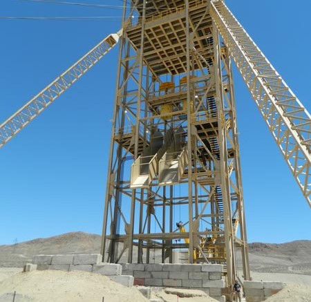The headframe at Nevada Copper's Pumpkin Hollow copper project in Lyon County, Nevada. Credit: Nevada Copper