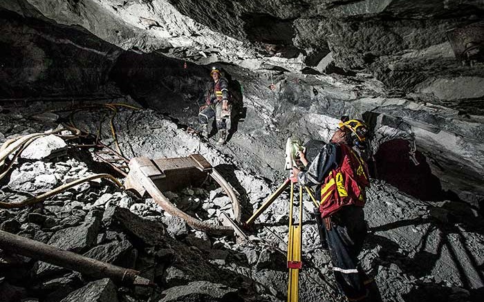 Workers underground at Richmont Mines' Island gold mine in northwestern Ontario, 83 km north of Wawa. Credit: Richmont Mines