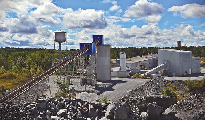 Integra Gold's historic Sigma gold mill in Val-d'Or, Quebec. Credit: Integra Gold