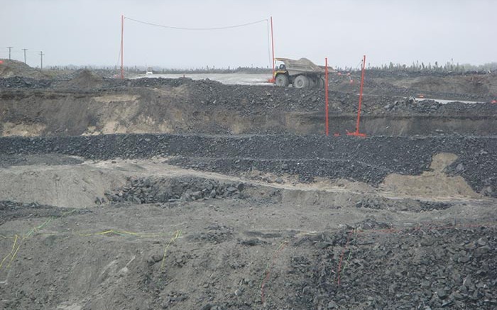 A haul truck at Detour Gold's Detour Lake gold mine in Ontario, 185 km northeast of Cochrane.  Photo by Trish Saywell.