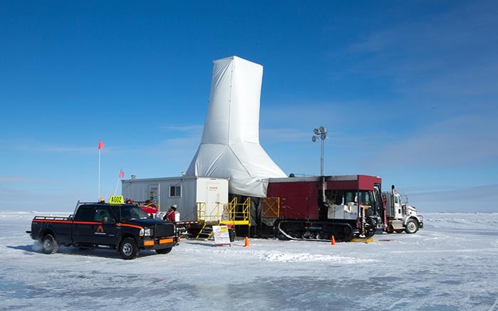 A drill targeting the Jay diamond deposit, near Dominion Diamond's majority-owned Ekati diamond mine in the Northwest Territories. Credit: Dominion Diamond