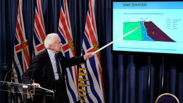 Panel chair Norbert Morgenstern presents findings from a B.C. government-ordered investigation into the tailings dam collapse last August at Imperial Metals' Mount Polley gold-copper mine near Likely, B.C. Credit: Province of British Columbia