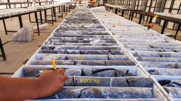 Core samples on display at Newstrike Capital's Ana Paula gold project in Mexico. Credit: Newstrike Capital