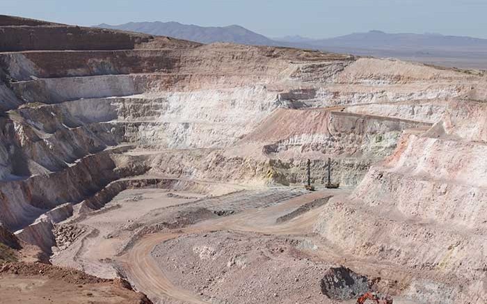 Allied Nevada Gold's Hycroft gold-silver mine in Nevada's Sulfur Mining district, 90 km west of Winnemucca, as seen in early 2014. Credit: Allied Nevada