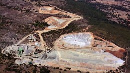 View of the open pit at Almonty Industries' Los Santos tungsten mine 50 km from Salamanca in western Spain. Credit: Almonty Industries