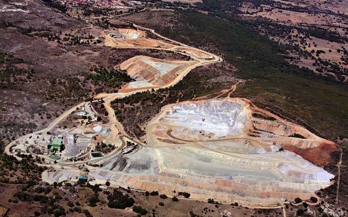 View of the open pit at Almonty Industries' Los Santos tungsten mine 50 km from Salamanca in western Spain. Credit: Almonty Industries