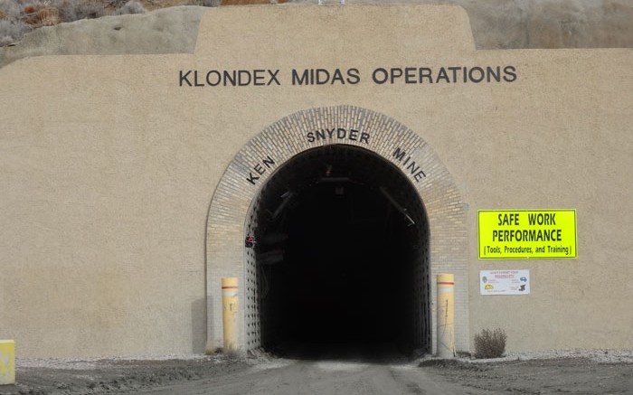 A portal at Klondex Mines' Midas gold-silver mine in Nevada. Source: Klondex Mines