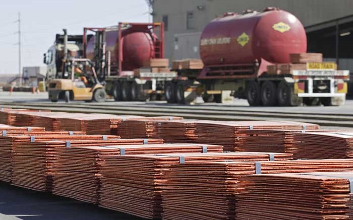 Stacks of copper cathode at the Svedala mill, part of BHP's   Olympic Dam  processing operations in South Australia. Source: BHP