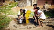 Atlas Copco's Water for All organization sponsors clean drinking water projects around the world, including this village project in India. Credit: Atlas Copco