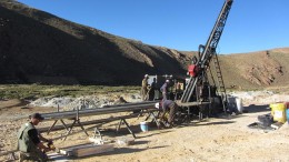 Drillers at Golden Arrow Resources Chinchillas silver-lead-zinc property in Argentina. Credit: Golden Arrow Resources