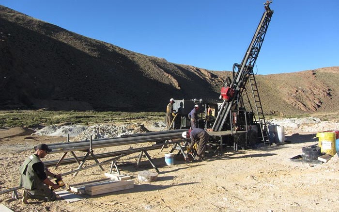 Drillers at Golden Arrow Resources Chinchillas silver-lead-zinc property in Argentina. Credit: Golden Arrow Resources