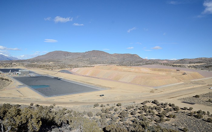 Midway Gold's Pan gold mine in White Pine County, 29 km southeast of Eureka, Nevada.  Credit: Midway Gold