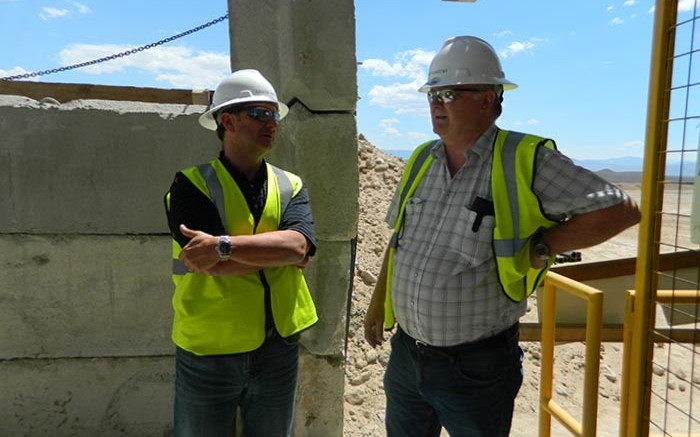 Giulio Bonifacio (left), Nevada Copper president and CEO, and Robert McKnight, executive VP and CFO, at the Pumpkin Hollow copper project in Nevada. Source: Nevada Copper