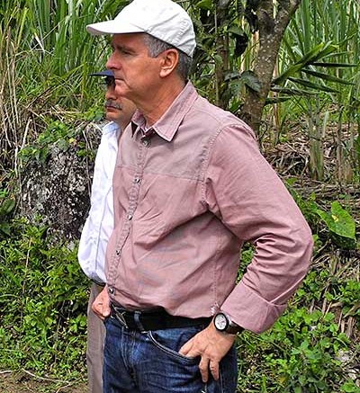 Julian Villarruel, Antioquia Gold president and COO, at Cisneros gold project in Colombia. Source: Antioquia Gold