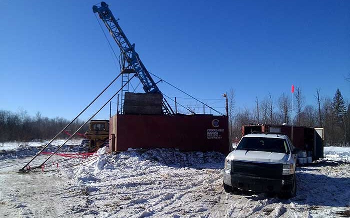 A drill site at Argonaut Gold's Magino gold project, 40 km northeast of Wawa, Ontario. Source: Argonaut Gold